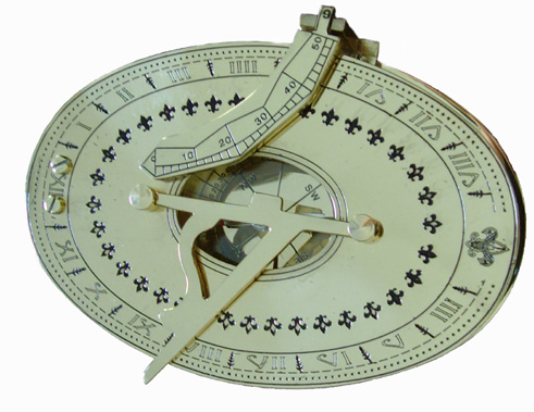 Sundial with compass